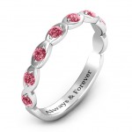 Personalised Vintage Glamour Accented Band - Handcrafted By Name My Rings™