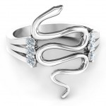 Personalised Zig Zag Snake Ring - Handcrafted By Name My Rings™