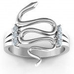 Personalised Zig Zag Snake Ring - Handcrafted By Name My Rings™