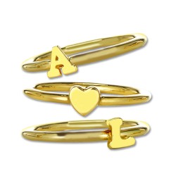 Personalised Stackable Initial Ring - Handcrafted By Name My Rings™