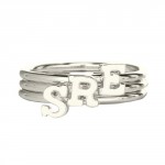 Personalised Women's Midi Initial Ring - Handcrafted By Name My Rings™