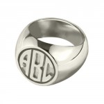 Personalised Signet Ring with Block Monogram - Handcrafted By Name My Rings™