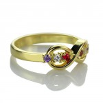 Personalised Infinity Promise Rings with Birthstone - Handcrafted By Name My Rings™