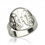 Personalised Cut Out Monogram Initial Ring - Handcrafted By Name My Rings™
