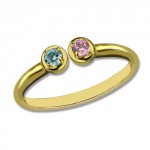 Personalised Dual Birthstone Ring - Handcrafted By Name My Rings™