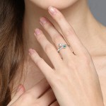 Personalised Dual Drops Birthstone Ring - Handcrafted By Name My Rings™