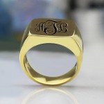 Personalised Custom Monogram Signet Ring - Handcrafted By Name My Rings™