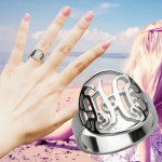 Personalised Cut Out Monogram Initial Ring - Handcrafted By Name My Rings™
