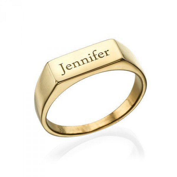 Personalised Engraved Signet Ring - Handcrafted By Name My Rings™