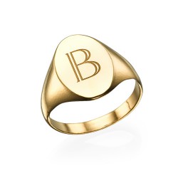 Personalised Initial Signet Ring - Handcrafted By Name My Rings™