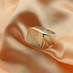 Personalised Engraved Square Designs Monogram Ring - Handcrafted By Name My Rings™