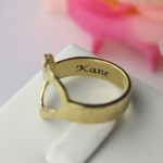 Personalised Custom Heart Couple's Promise Ring With Name - Handcrafted By Name My Rings™