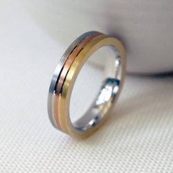 Personalised Striped Wedding Ring - Handcrafted By Name My Rings™