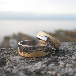 Personalised Two Tone Coastline - Handcrafted By Name My Rings™