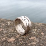 Personalised Double Coastline Ring - Handcrafted By Name My Rings™