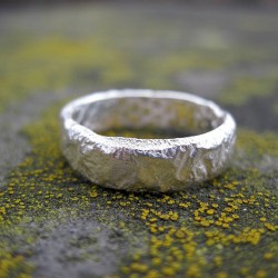 Personalised Rocky Outcrop Slim Ring - Handcrafted By Name My Rings™