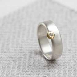 Personalised Slim Offset Ring - Handcrafted By Name My Rings™